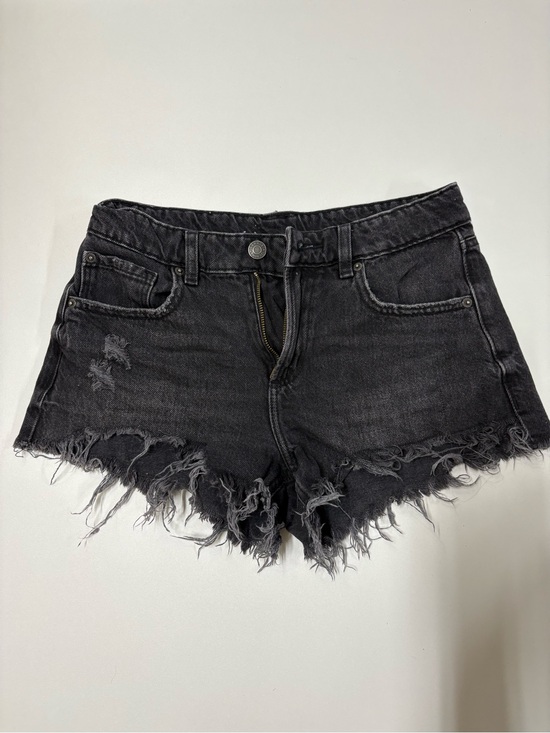 Garage Pants - Garage Black Frayed Denim Shorts